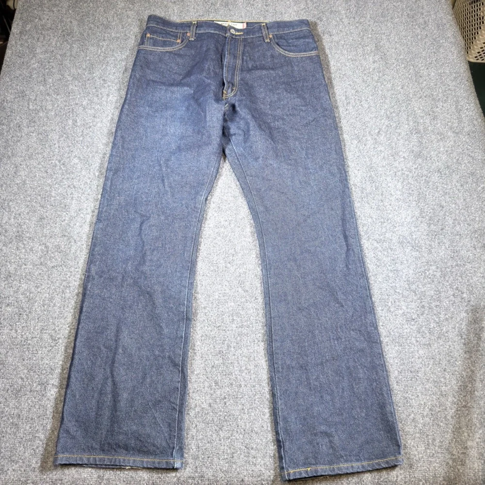 Levi's 517 Bootcut Jeans Mens 35x33 Dark Wash Blue Denim Vintage Style
